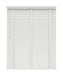 50mm White Thermal Real Wooden Blind with Tapes 'Keep It Simply Silly' lowered