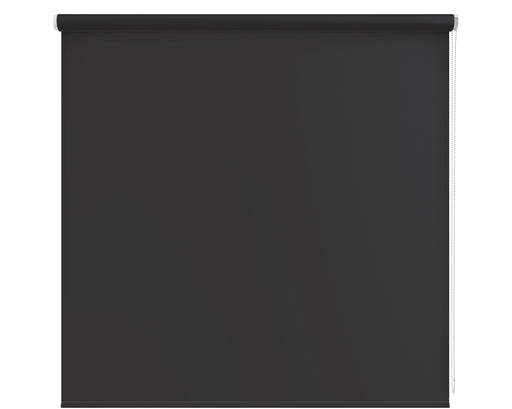 Plain Black Dim Out Roller Blind 'Midnight Romance' lowered