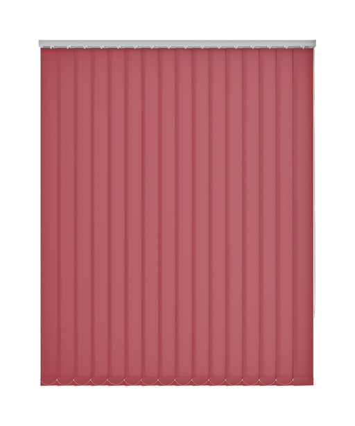 Plain Red Dim Out Vertical Blind 'Roses Are' without frame