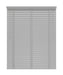 50mm Grey Thermal Real Wooden Blind with Tapes 'Slick in Silver' lowered