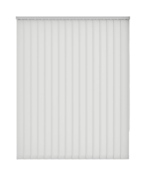 Plain White Dim Out Vertical Blind 'The Minimalist' without frame
