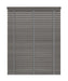 50mm Grey Thermal Real Wooden Blind With Tapes 'A Hint of Brown' lowered