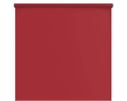 Plain Red Dim Out Roller Blind 'Roses Are' lowered