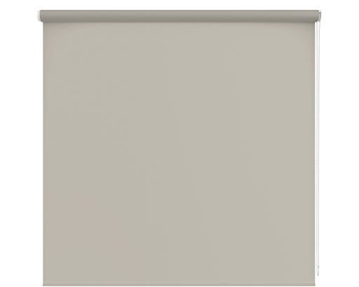 Plain Grey Dim Out Roller Blind 'Light, Grey, Action' lowered