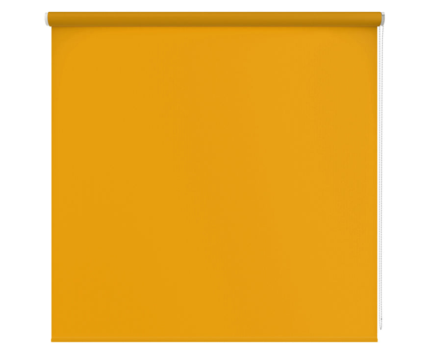 Plain Yellow Dim Out Roller Blind 'Y-ello' lowered