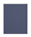 Plain Blue Thermal Waterproof Blackout Vertical Blind 'Never Feeling Blue' without frame