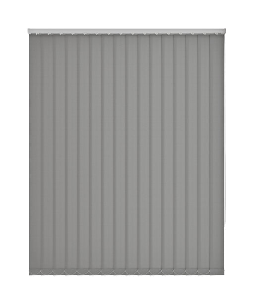 Textured Grey Dim Out Vertical Blind 'Noisy Noir' without frame