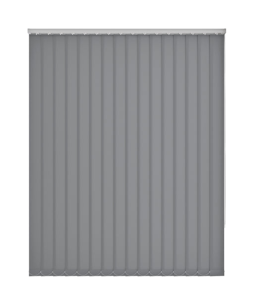 Plain Grey Dim Out Vertical Blind 'One Shade Of Grey' without window frame