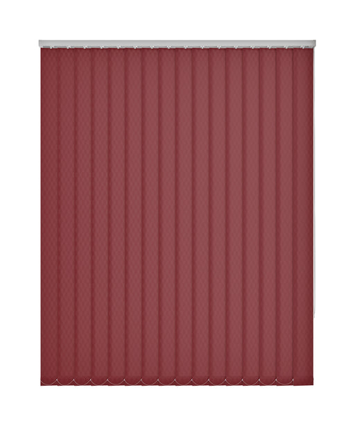 Textured Red Patterned Dim Out Vertical Blind 'Red Funky Checks