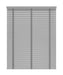 50mm Waterproof Thermal Taped Faux Wood Blind 'Shades of Grey' lowered