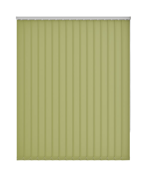 Plain Green Dim Out Vertical Blind 'Slice of Lime' without frame