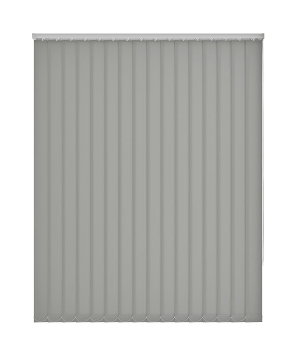 Plain Grey Dim Out Vertical Blind 'The Grey Wolf' without frame