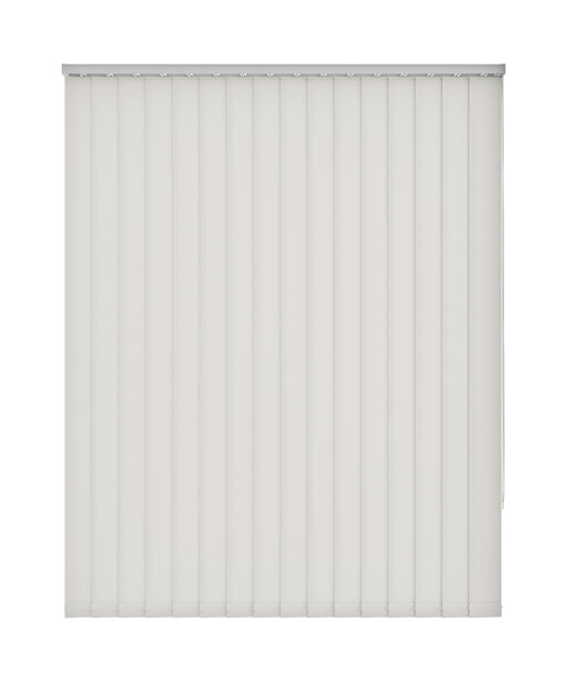 Plain White Thermal Waterproof Blackout Vertical Blind 'The Minimalist Sleeper' without frame