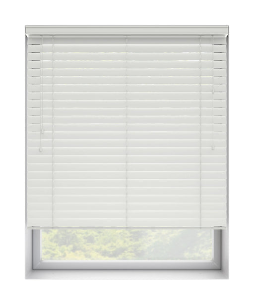 50mm White Thermal Real Wooden Blind 'Better With Gloss' raised