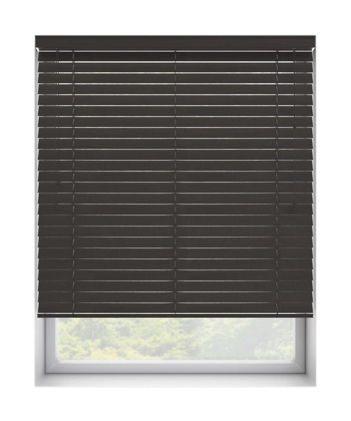 50mm Black Thermal Real Wooden Blind 'Character in Black'