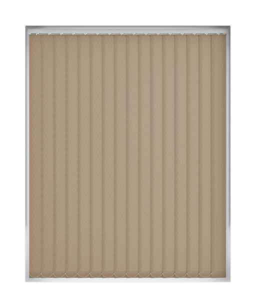 Cream Textured Patterned Dim Out Vertical Blind 'Cream Funky Checks'
