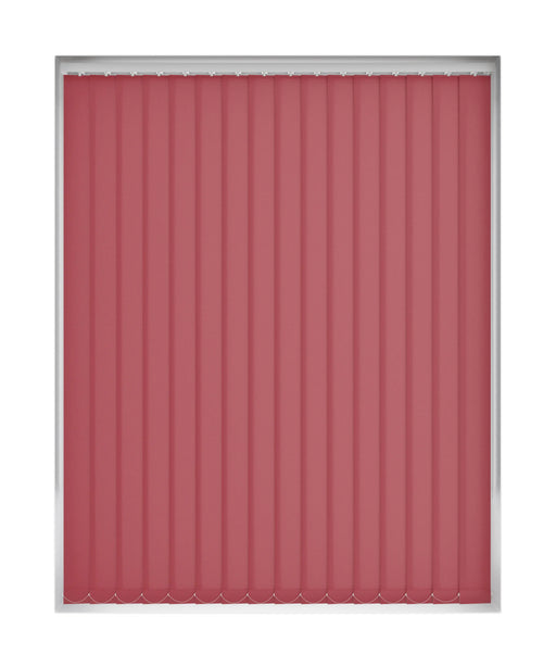 Plain Red Dim Out Vertical Blind 'Roses Are'