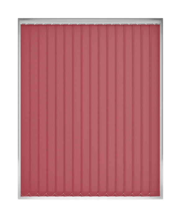 Plain Red Dim Out Vertical Blind 'Roses Are'