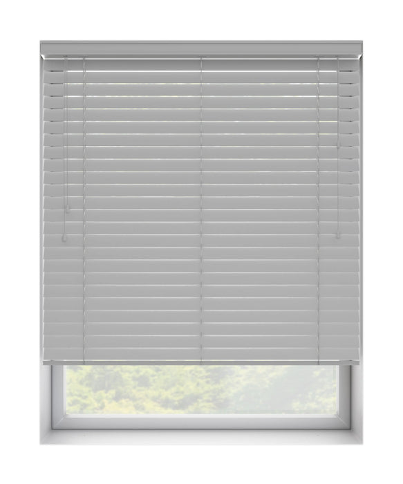 50mm Grey Thermal Real Wooden Blind 'Simple is Better' raised