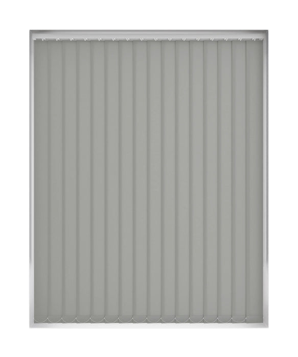 Plain Grey Dim Out Vertical Blind 'The Grey Wolf'
