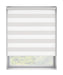 Multi Coloured White & Grey Striped Waterproof Thermal Blackout Roller Blind 'White and Stripey' raised